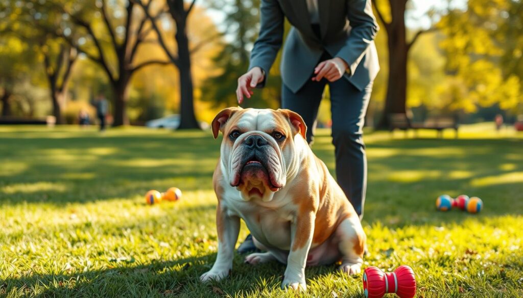 Erziehung Old English Bulldogge